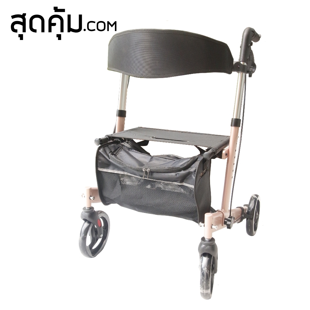 รถเข็นช่วยเดิน พยุงเดิน ผู้สูงอายุ คนชรา ผู้ป่วย Rollator รุ่น BT-54-Pinkgold